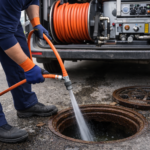 Canalizare înfundată în București – instalator desfundă canalizarea cu jet de apă sub presiune