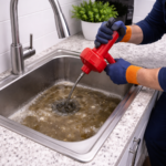 Chiuvetă înfundată în București – instalator desfundă chiuveta cu echipament profesional