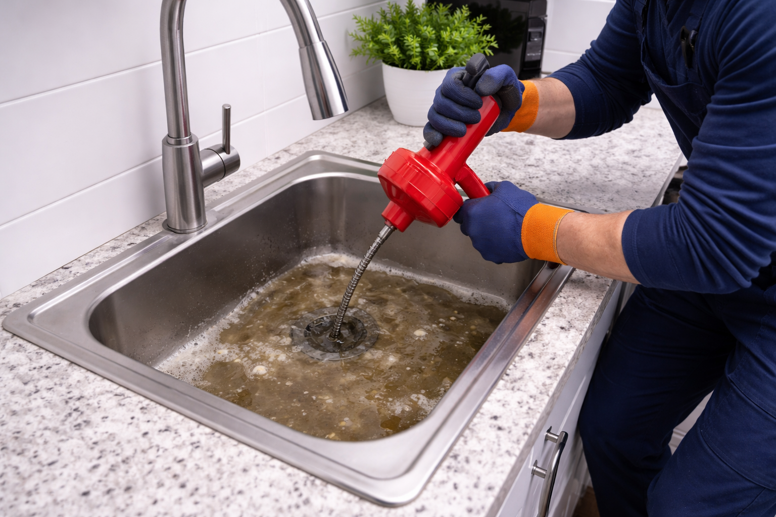 Chiuvetă înfundată în București – soluții rapide și când să chemi instalatorul