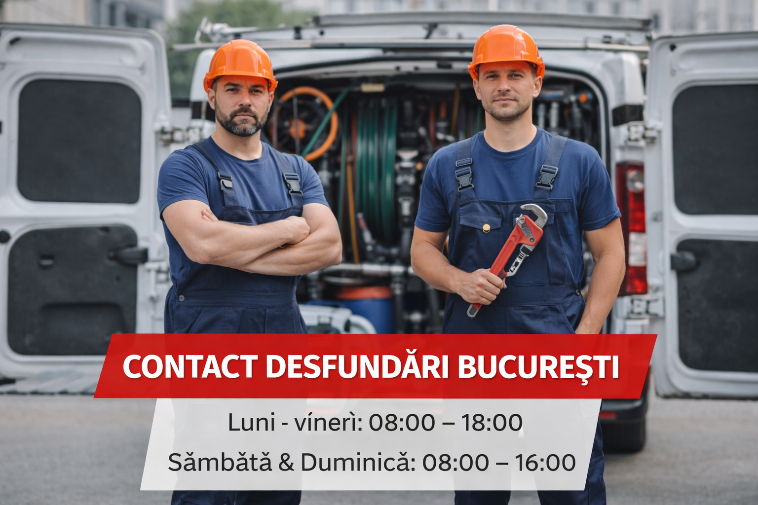 contact desfundări București echipă de intervenție și program de lucru