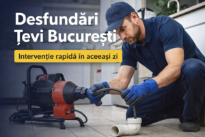 Desfundări țevi în București – intervenție rapidă pentru țevi înfundate