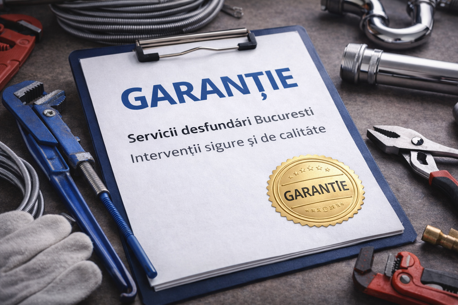 garanție servicii desfundări București lucrări instalații sanitare sigure