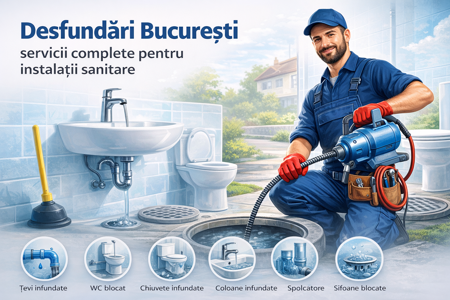 Servicii de desfundări București pentru instalații sanitare